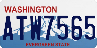 WA license plate ATW7565