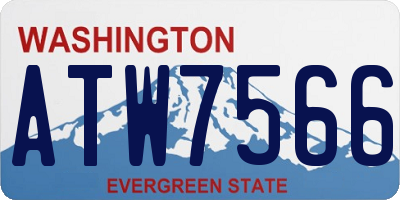 WA license plate ATW7566