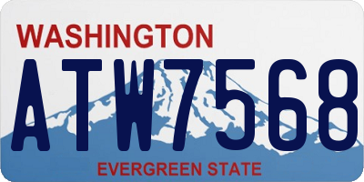 WA license plate ATW7568