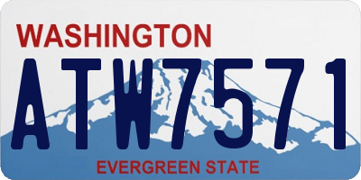 WA license plate ATW7571