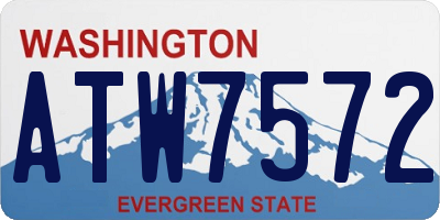 WA license plate ATW7572