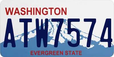 WA license plate ATW7574
