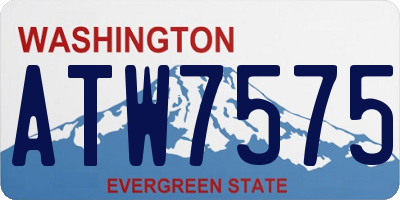 WA license plate ATW7575