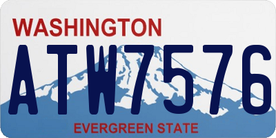 WA license plate ATW7576