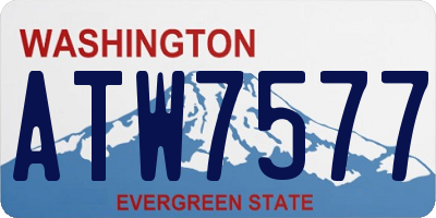WA license plate ATW7577