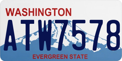 WA license plate ATW7578