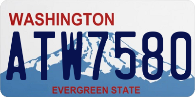 WA license plate ATW7580