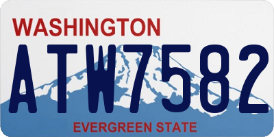 WA license plate ATW7582