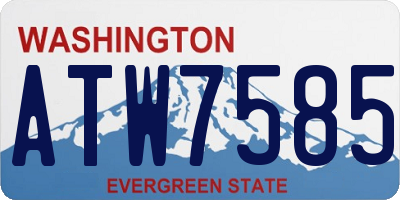 WA license plate ATW7585