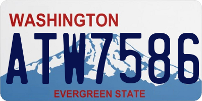 WA license plate ATW7586