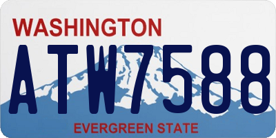 WA license plate ATW7588