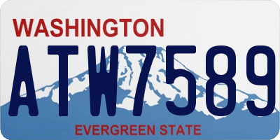 WA license plate ATW7589