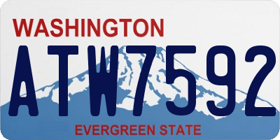 WA license plate ATW7592