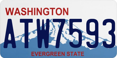 WA license plate ATW7593