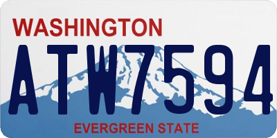 WA license plate ATW7594