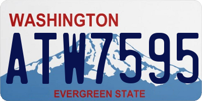 WA license plate ATW7595