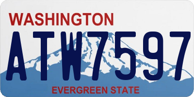 WA license plate ATW7597