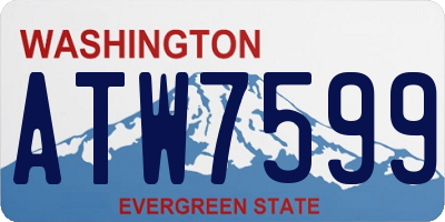 WA license plate ATW7599