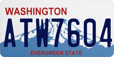 WA license plate ATW7604