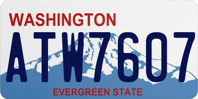 WA license plate ATW7607