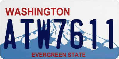 WA license plate ATW7611