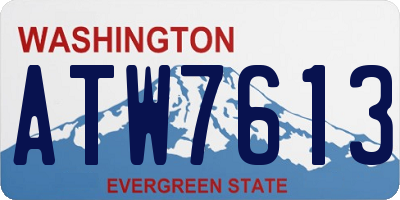 WA license plate ATW7613