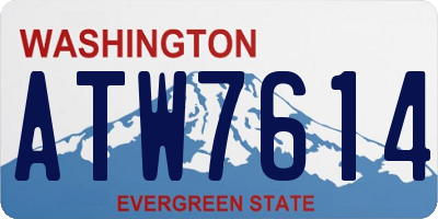 WA license plate ATW7614