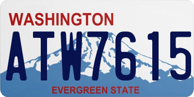 WA license plate ATW7615