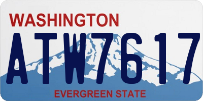 WA license plate ATW7617