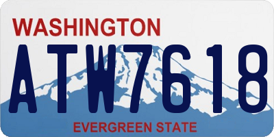 WA license plate ATW7618