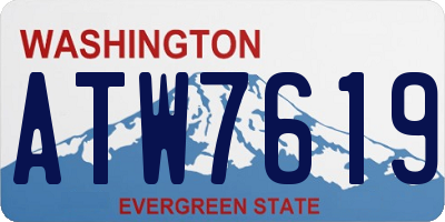 WA license plate ATW7619