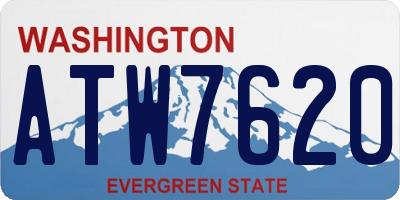WA license plate ATW7620