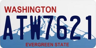 WA license plate ATW7621
