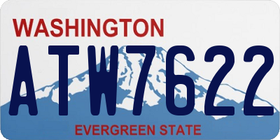 WA license plate ATW7622