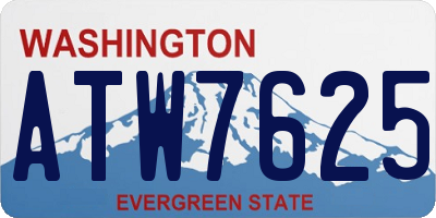 WA license plate ATW7625