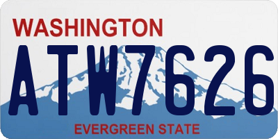 WA license plate ATW7626