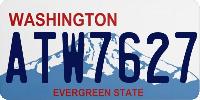 WA license plate ATW7627