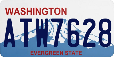 WA license plate ATW7628