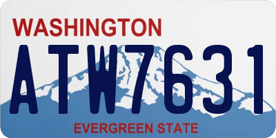WA license plate ATW7631