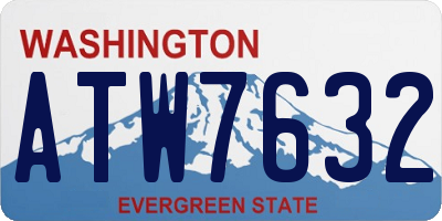 WA license plate ATW7632