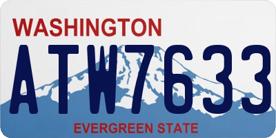 WA license plate ATW7633