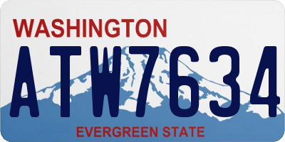 WA license plate ATW7634