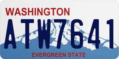 WA license plate ATW7641