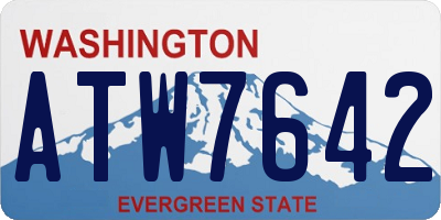 WA license plate ATW7642