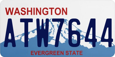 WA license plate ATW7644