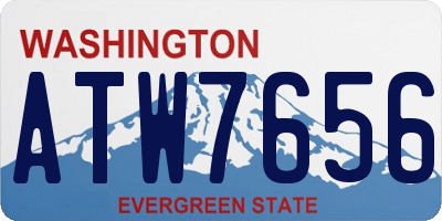 WA license plate ATW7656