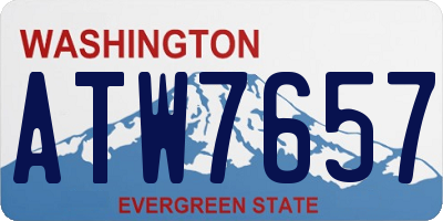 WA license plate ATW7657