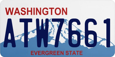 WA license plate ATW7661