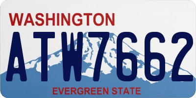 WA license plate ATW7662