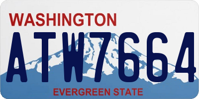 WA license plate ATW7664